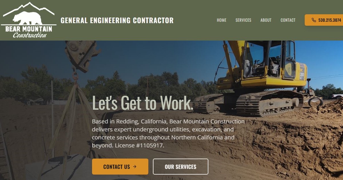 Bear Mountain Construction | General Engineering Contractor Redding CA